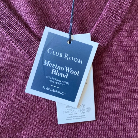Club Room | Merino V-Neck pullover sweater - Picture 3 of 5